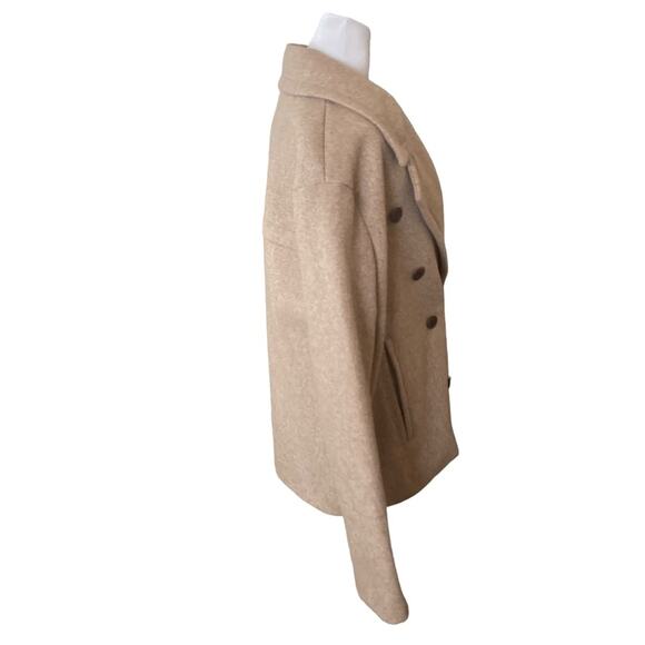 J. Crew Melton Wool Blend Double Breasted Peacoat Size 4 - Picture 3 of 10